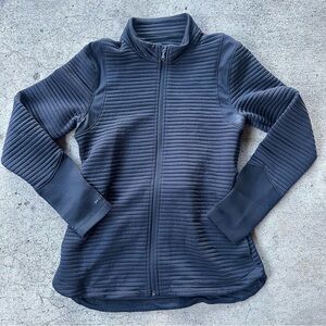 Under Armour Black Ribbed Golf Full Zip Jacket